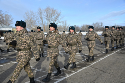 Молодое пополнение Абайского гарнизона адаптируется к службе