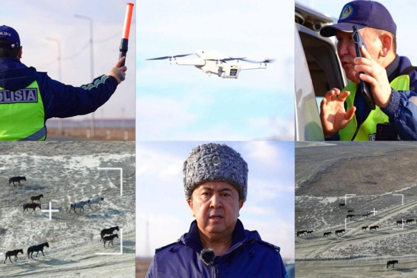 Полиция Атырауской области использует дроны для предотвращения аварий