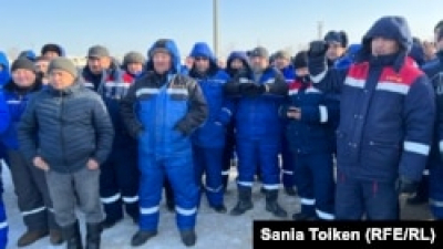 Протест работников West Oil Software в Жетыбае продолжается больше четырёх недель